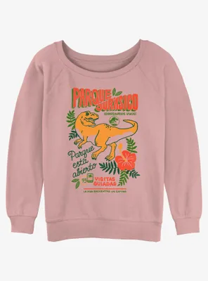 Jurassic Park Vacation Dinos Womens Slouchy Sweatshirt