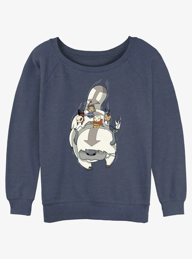 Avatar: The Last Airbender Chibi Crew Womens Slouchy Sweatshirt