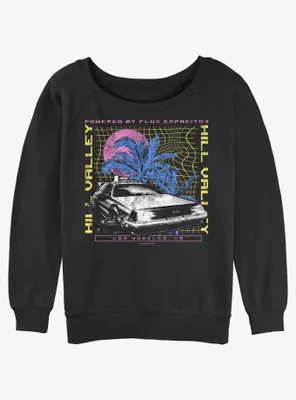 Back to the Future Delorean Destination Womens Slouchy Sweatshirt