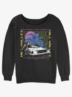 Back to the Future Delorean Destination Womens Slouchy Sweatshirt