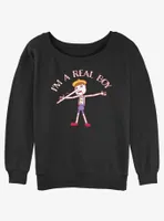 Shrek I'm A Real Boy Womens Slouchy Sweatshirt