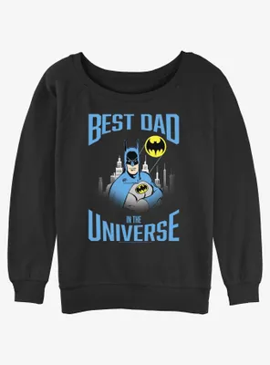 DC Batman Best Bat Dad Womens Slouchy Sweatshirt