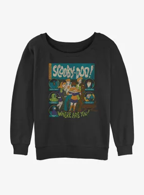 Scooby-Doo Mystery Poster Womens Slouchy Sweatshirt