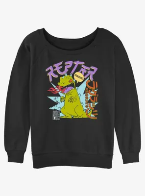 Rugrats Reptar Rawr Womens Slouchy Sweatshirt