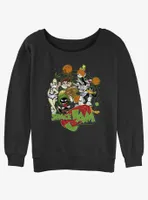 Space Jam Characters Womens Slouchy Sweatshirt