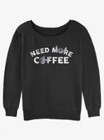 Disney Lilo & Stitch Need More Coffee Womens Slouchy Sweatshirt
