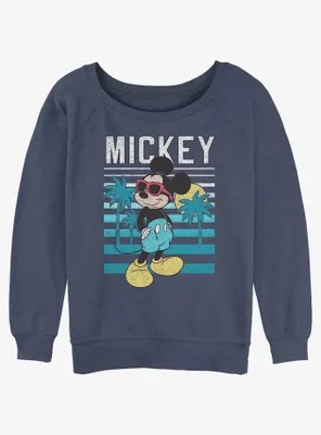 Disney Mickey Mouse Beachin' Womens Slouchy Sweatshirt