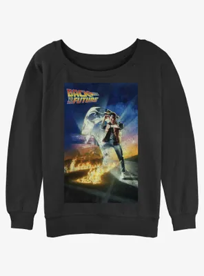 Back to the Future Classic Poster Womens Slouchy Sweatshirt