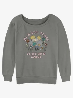 Nickelodeon Arnold My Happy Place Womens Slouchy Sweatshirt