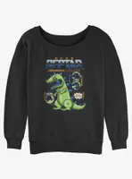 Rugrats Reptar Schematic Womens Slouchy Sweatshirt