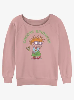 Rugrats Chuckie Choose Kindness Womens Slouchy Sweatshirt