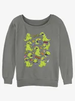 Rugrats Reptar Womens Slouchy Sweatshirt