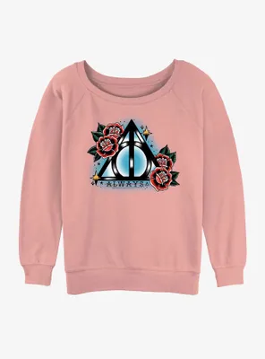 Harry Potter Deathly Hallows Womens Slouchy Sweatshirt