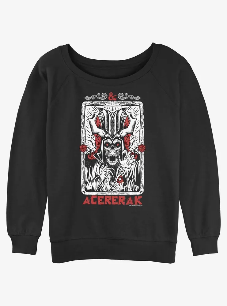 Dungeons & Dragons Acererak Grunge Womens Slouchy Sweatshirt