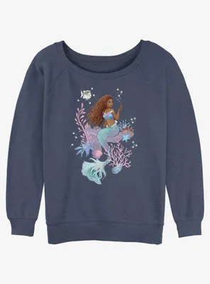 Disney The Little Mermaid Ariel Dinglehopper Womens Slouchy Sweatshirt