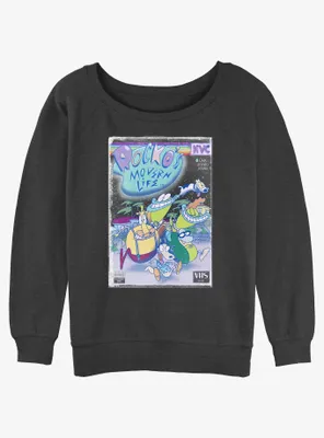 Rocko's Modern Life VHS Cover Womens Slouchy Sweatshirt