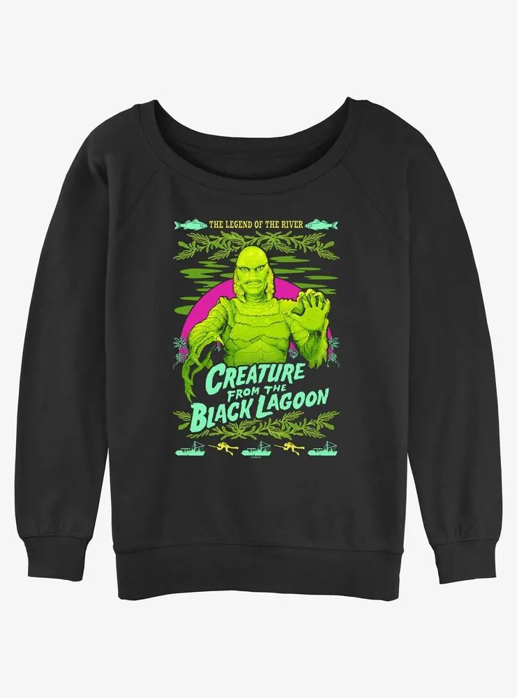 Universal Monsters Creature From The Black Lagoon Womens Slouchy Sweatshirt