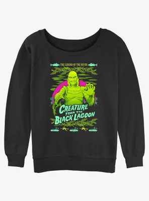 Universal Monsters Creature From The Black Lagoon Womens Slouchy Sweatshirt