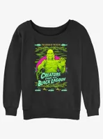 Universal Monsters Creature From The Black Lagoon Womens Slouchy Sweatshirt