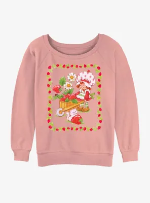 Strawberry Shortcake Wagon Berries Womens Slouchy Sweatshirt