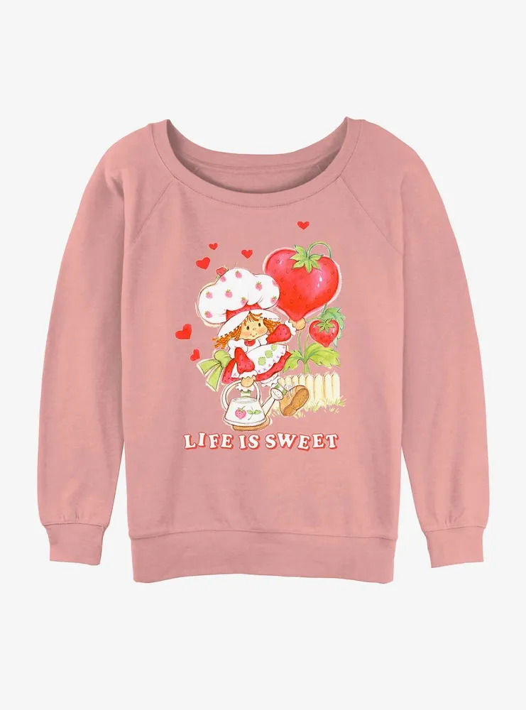 Strawberry Shortcake Always Blooming Womens Slouchy Sweatshirt