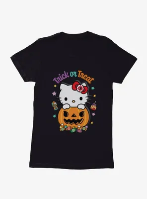 Hello Kitty Trick Or Treat Candy Womens T-Shirt