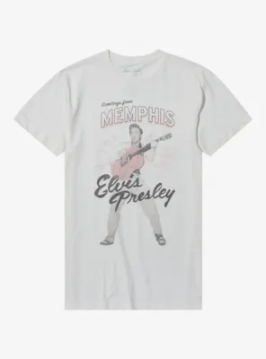 Elvis Presley Greetings From Memphis Boyfriend Fit Girls T-Shirt