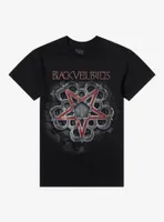 Black Veil Brides Glitter Star Boyfriend Fit Girls T-Shirt