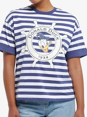 Her Universe Disney Donald Duck Stripe Girls Oversized T-Shirt