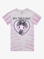 My Melody Lolita Pink Tie-Dye Boyfriend Fit Girls T-Shirt