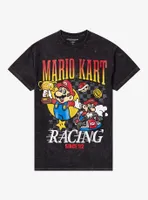 Mario Kart Racing Mineral Wash Boyfriend Fit Girls T-Shirt