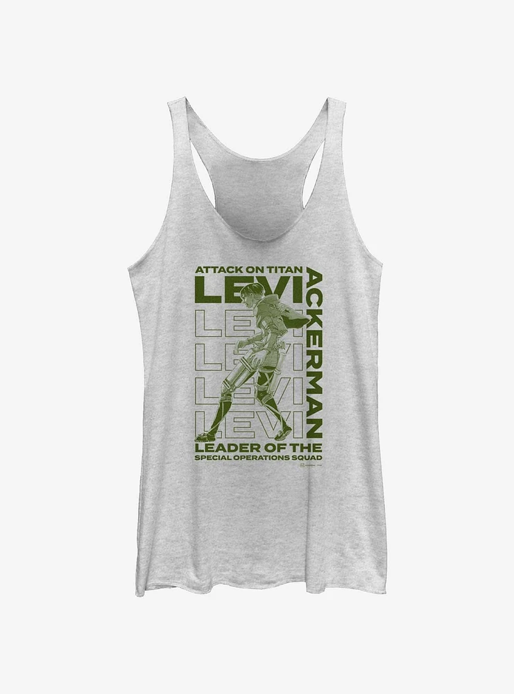 Attack On Titan Captain Levi Ackerman GIrls Raw Edge Tank