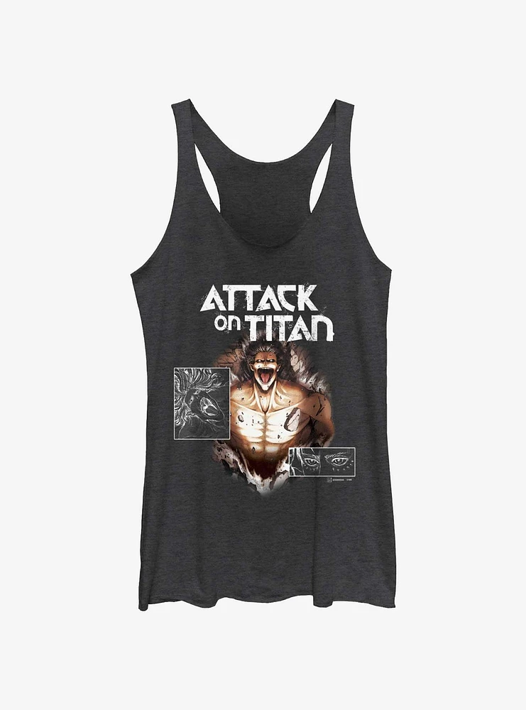 Attack On Titan Eren Yeager Negative GIrls Raw Edge Tank