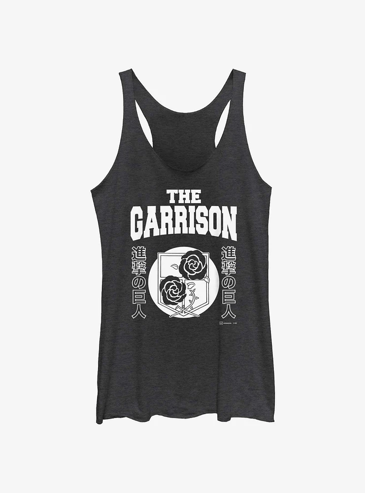 Attack On Titan The Garrison Jersey GIrls Raw Edge Tank