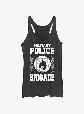 Attack On Titan Military Police Brigade Jersey GIrls Raw Edge Tank