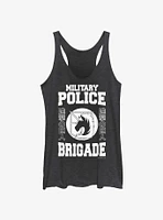 Attack On Titan Military Police Brigade Jersey GIrls Raw Edge Tank