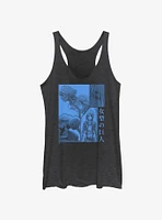 Attack On Titan Female Collage GIrls Raw Edge Tank