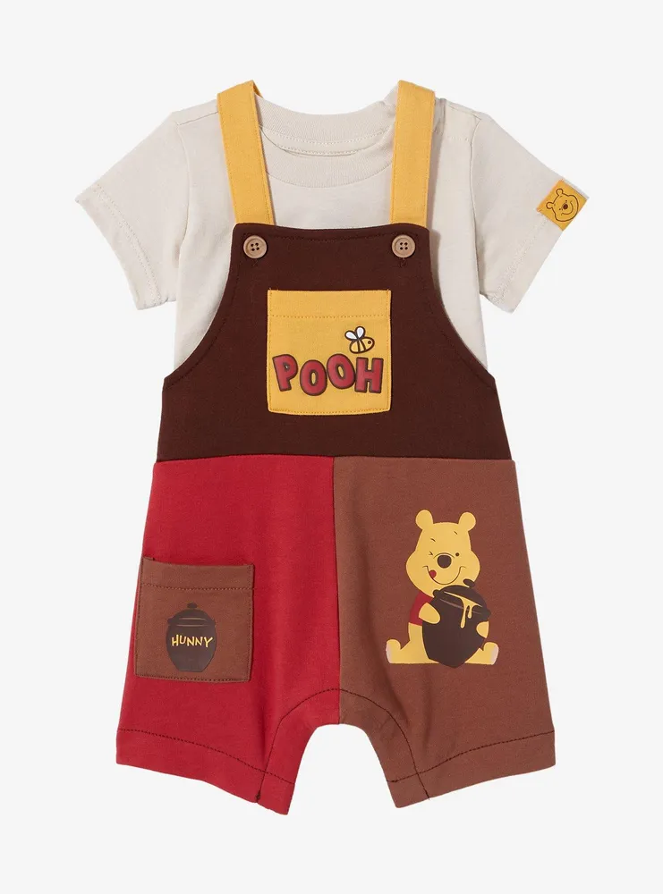 Disney Winnie the Pooh Color Block Infant Overall Set — BoxLunch Exclusive