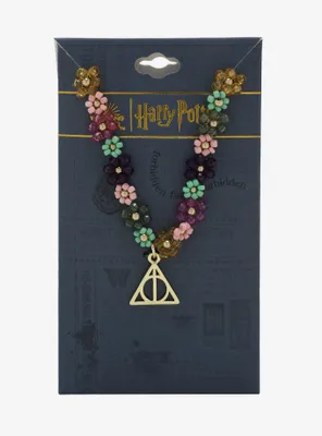 Harry Potter Deathly Hallows Beaded Flower Necklace - BoxLunch Exclusive