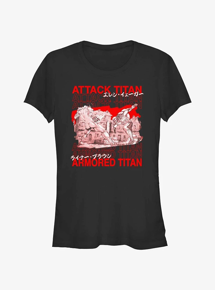 Attack On Titan Vs Armored Girls T-Shirt