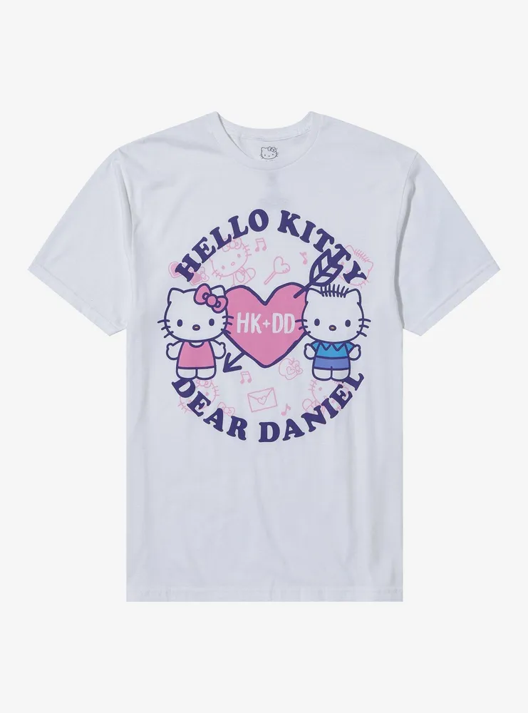 Hello Kitty & Dear Daniel Heart Boyfriend Fit Girls T-Shirt