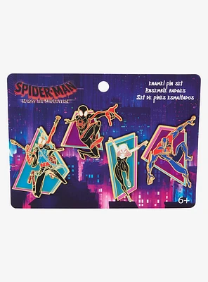 Loungefly Marvel Spider-Man: Across the Spider-Verse Character Enamel Pin Set