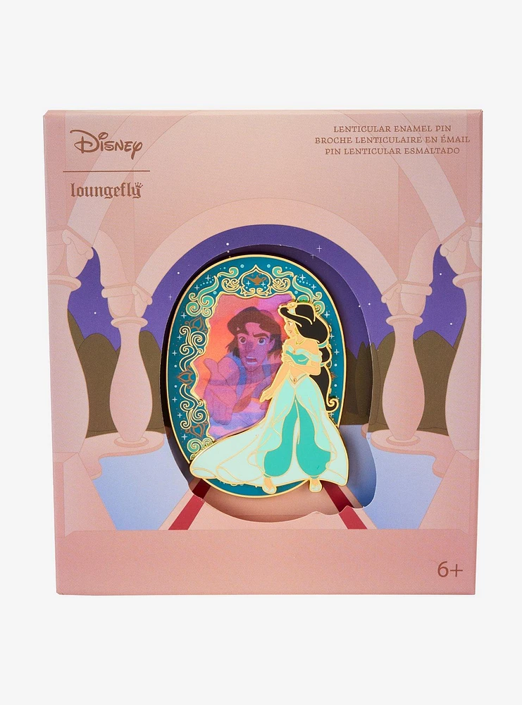 Loungefly Disney Aladdin Jasmine Lenticular Framed Limited Edition Enamel Pin