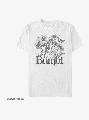 Disney Bambi Sketch Floral Extra Soft T-Shirt