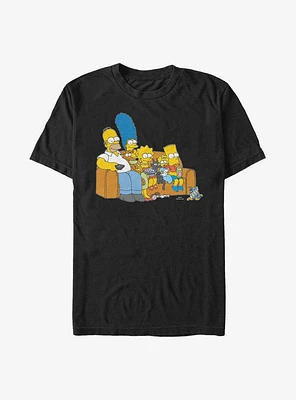 The Simpsons Family Couch Extra Soft T-Shirt