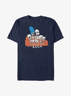 The Simpsons Skeleton Family Couch Extra Soft T-Shirt