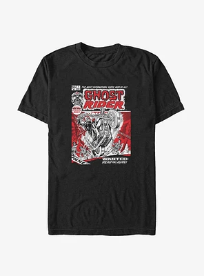 Marvel Ghost Rider Wanted Dead Or Alive Extra Soft T-Shirt