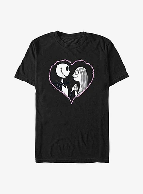 Disney The Nightmare Before Christmas Jack and Sally Heart Stitch Extra Soft T-Shirt