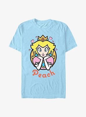 Mario Peach Hearts Extra Soft T-Shirt