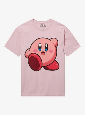 Kirby Waving Pink Boyfriend Fit Girls T-Shirt